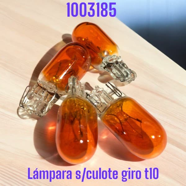 LAMPARA S/CULOT T10 12V 5W AMBAR FORTE