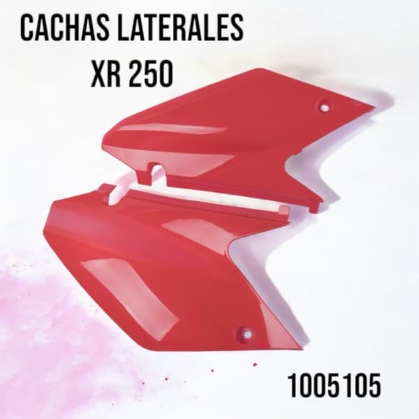 CACHAS LATERALES XR250 ROJO JGO FORTE