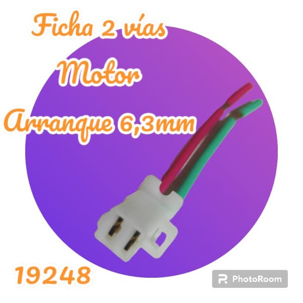 FICHA 2V MOTOR ARRANQUE 6.3MM