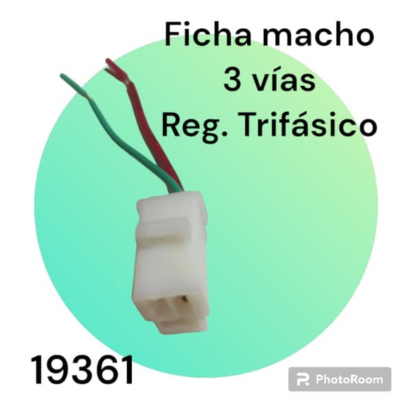 FICHA 3V MACHO REGULADOR VOLTAJE