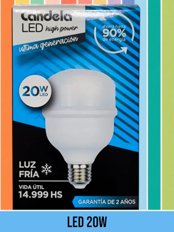 LAMPARA LED HI POWER 20W CANDELA