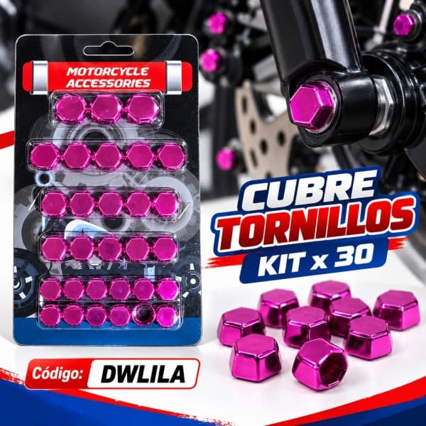 CUBRE TORNILLOS KIT X 30 LILA VIOLETA AMIKO