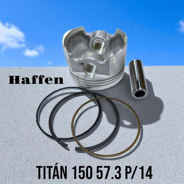 PISTON kit H.TITAN 150 57.3 P14 +2.00 HAFFEN