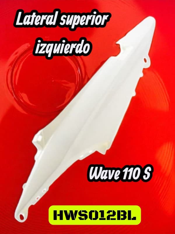 LATERAL SUPERIOR IZQUIERDO BLANCO HD WAVE 110 S NITRO