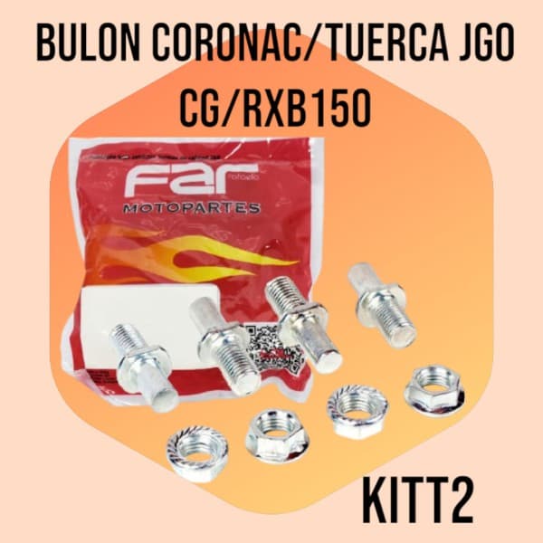 BULON CORONA C/TUERCA JGO 4 CG/RX150  - FAR
