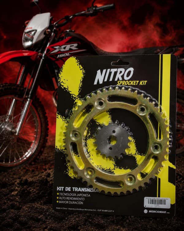 CORONA PIÑON NITRO -NXR 125 XR150L 49T 17T