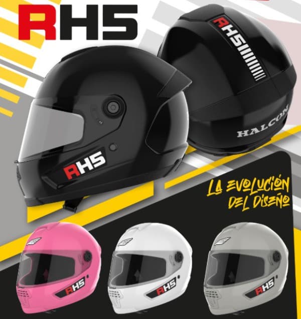 CASCO HALCÓN RH5 GRIS BRILLANTE XL (62cm) )