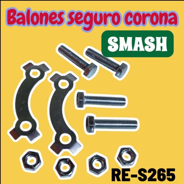 BULONES CORONA SMASH X 4 PCS C/TUERCAS BHI