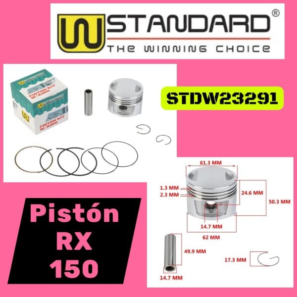 PISTON KIT Z-RX150 O62 STD W STD