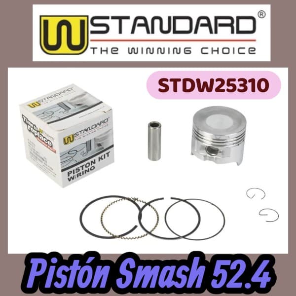 PISTON KIT SMASH O52,4  STD - C. PLANA - W STD