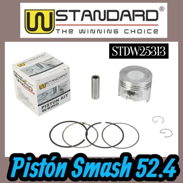 PISTON KIT SMASH O52,4  075 - C. PLANA - W STD
