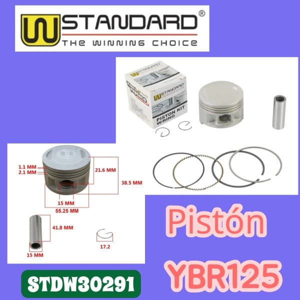 PISTON KIT Y-YBR125 STD W STD