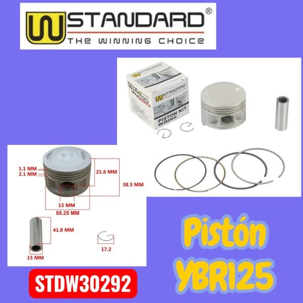 PISTON KIT Y-YBR125 025 W STD