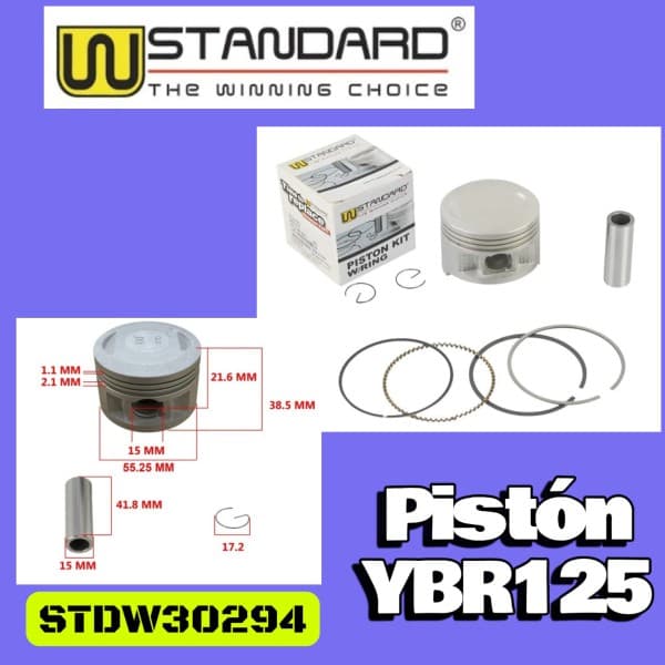PISTON KIT Y-YBR125 075 W STD