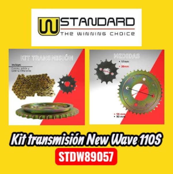 CORONA PIÑON KIT WAVE 110 S (37-14) 428 DORADA W STD