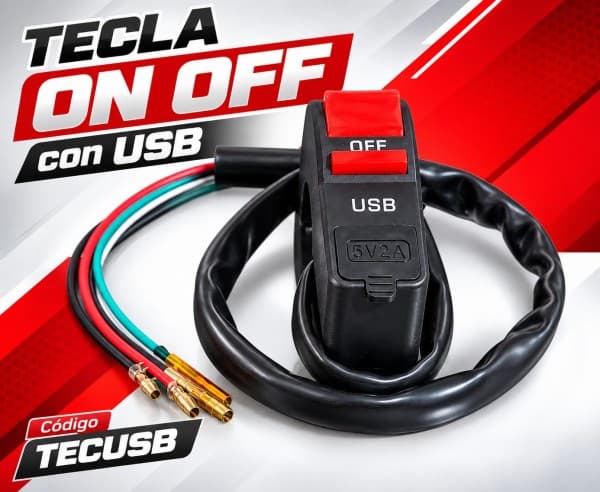 TECLA ON OFF CON USB AMIKO