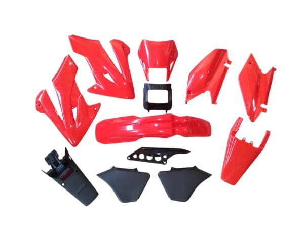 KIT PLASTICOS HONDA XR 250 TORNADO ROJO (12 PZAS) JRS