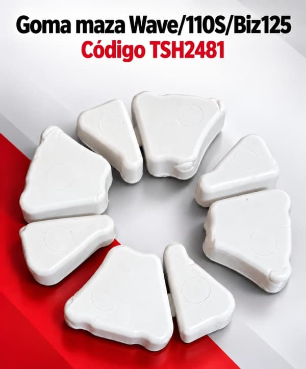 GOMA MAZA WAVE/110S/BIZ125 JGO X4 BLANCA TSH