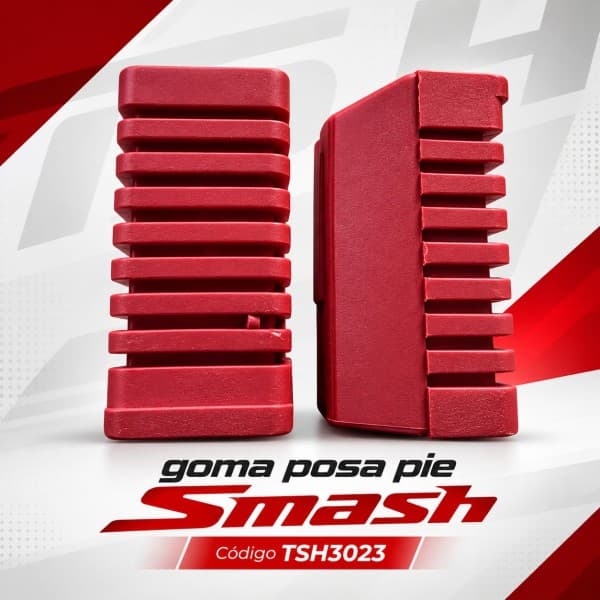 GOMA POSAPIE SMASH 110 ROJO JGO TSH