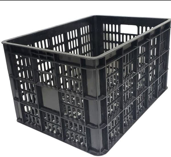 CANASTO PLASTICO MULTIUSO  48X34X26 NEGRO