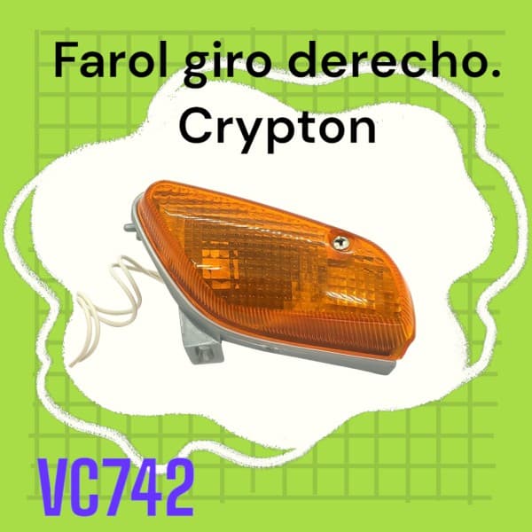 Farol giro del Derecho CRYPTON (ambar) PLASTICA VC