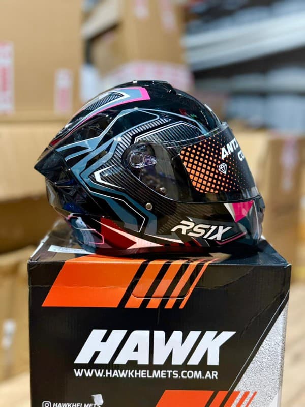 CASCO HAWK  RS1X THUNDER ROSADO BRILLANTE L 60