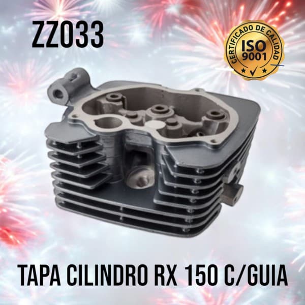 TAPA CILINDRO ZN RX 150 C/GUIAS CATIIMOTO