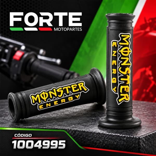 PUÑOS GOMA NEGRO/AMARILLO MONSTER FORTE