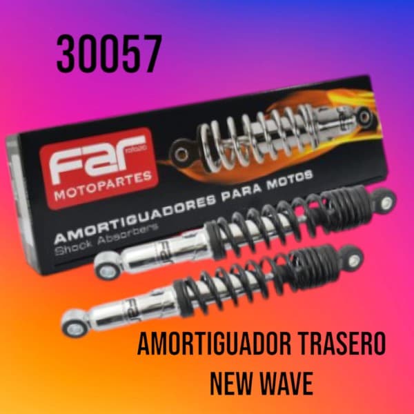 AMORTIGUADOR TRAS NEW WAVE 110 NEGRO FAR
