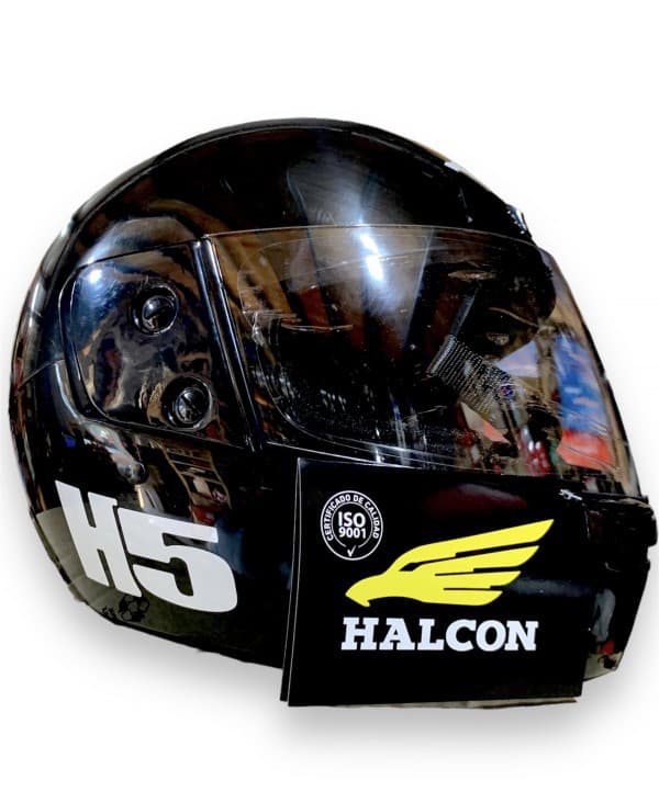 CASCO HALCON H5 NEGRO BRILLANTE L-60cm