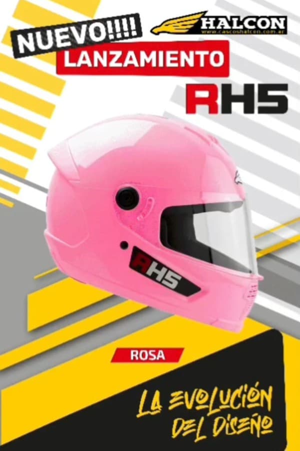 CASCO HALCON RH5 ROSA BRILLANTE S (56cm) )