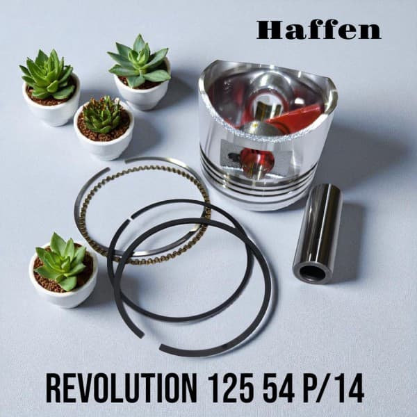 PISTON KIT REVOL 125 Ø54 P14 +1.50 HAFFFEN