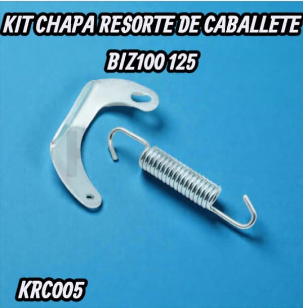 KIT CHAPA RESORTE DE CABALLETE BIZ100 125 HADA