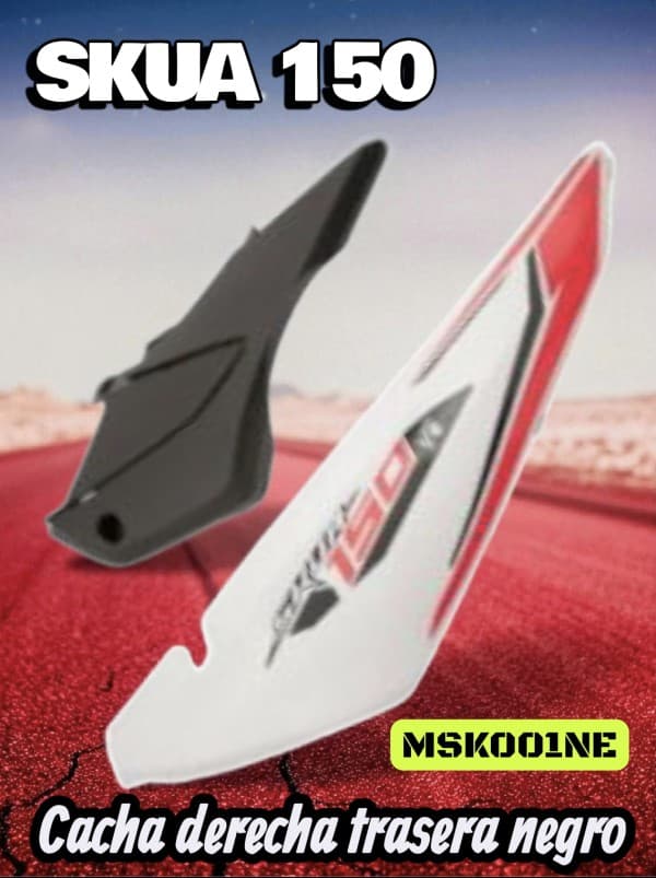 CACHA DERECHA TRASERA NEGRO SKUA 150 NITRO