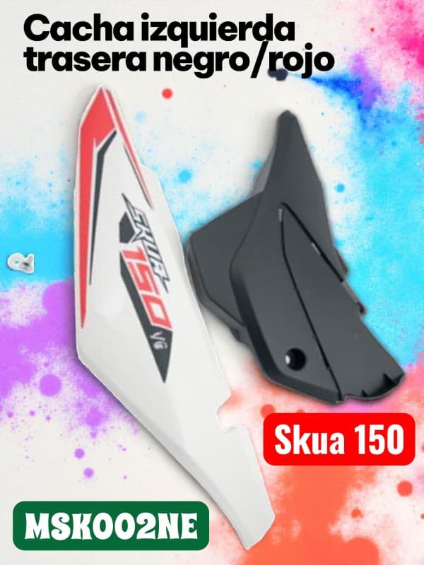 CACHA IZQUIERDA TRASERA NEGRO/ROJO SKUA 150 NITRO
