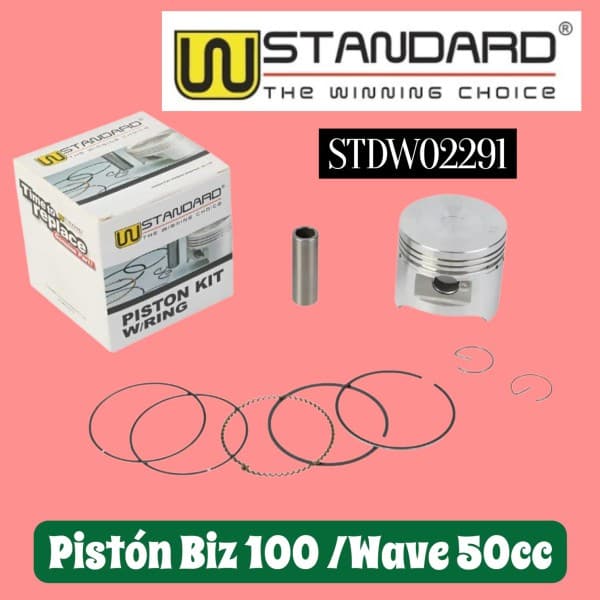 PISTON KIT BIZ 100 WAVE Ø50 STD C. PLANA W STD