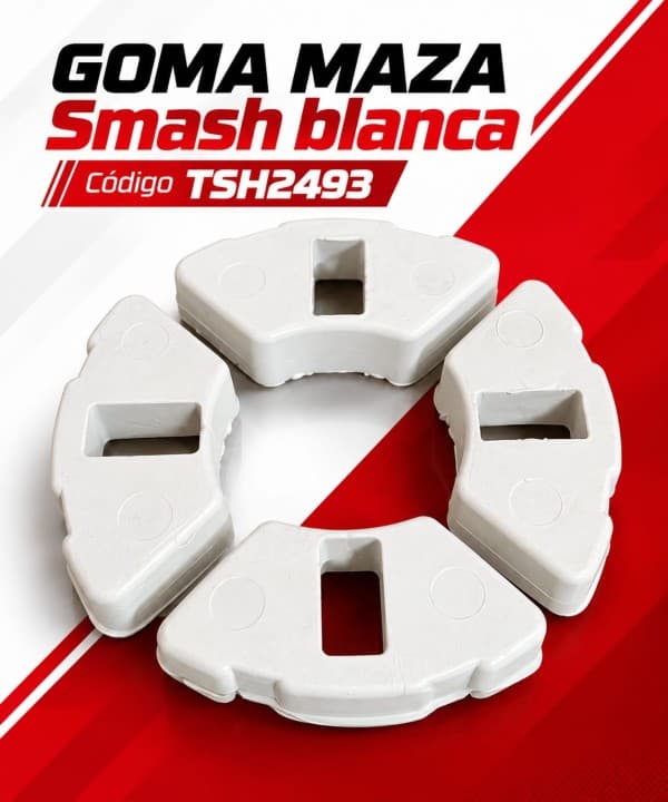 GOMA MAZA SMASH 110 JGO X4 BLANCA TSH