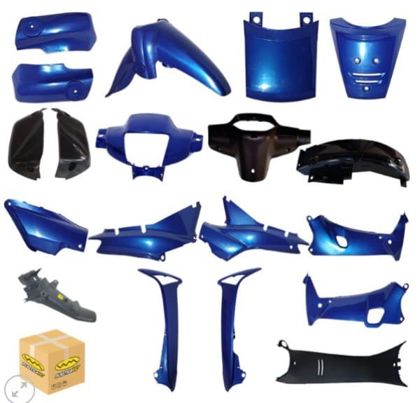 KIT PLASTICO WAVE 100 2003/12 AZUL 18PZ - VC