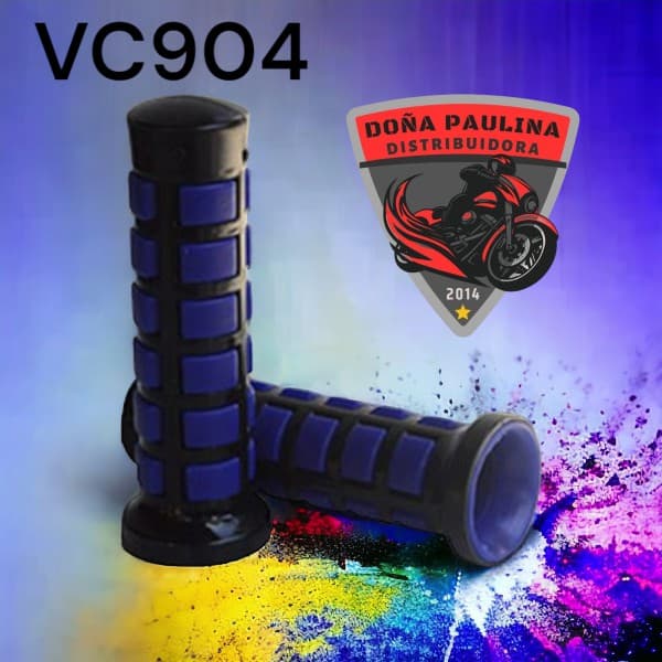 PUÑOS SQUARE Ø 22/24 NEGRO - AZUL PLASTICA VC
