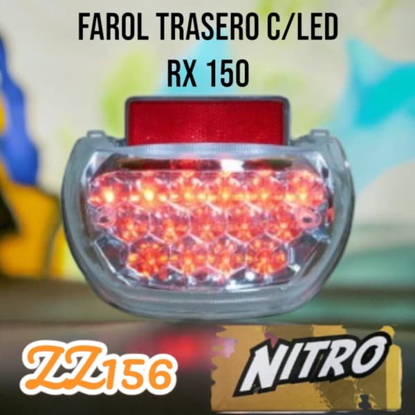 FAROL TRASERO CON LED ZN RX 150 NITRO
